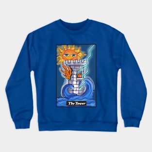 The Tower Tarot Card Crewneck Sweatshirt